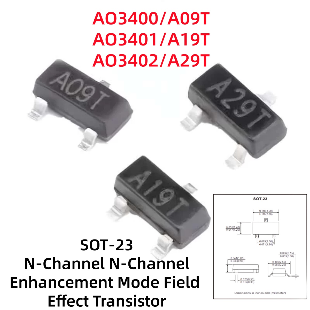 100-500Pcs AO3400/A09T AO3401/ - Electronics Repair Youtube 리뷰 및 가격