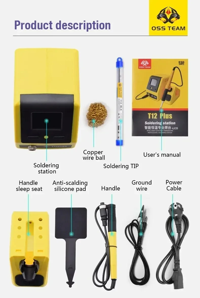 OSS T12 플러스 디지털 납땜 스테이션 세트 (T1 - Electronics Repair Plus 리뷰 및 가격